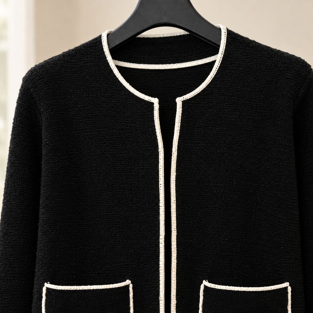 Wendy Contrast Trim Cardigan - Lead Product Detail