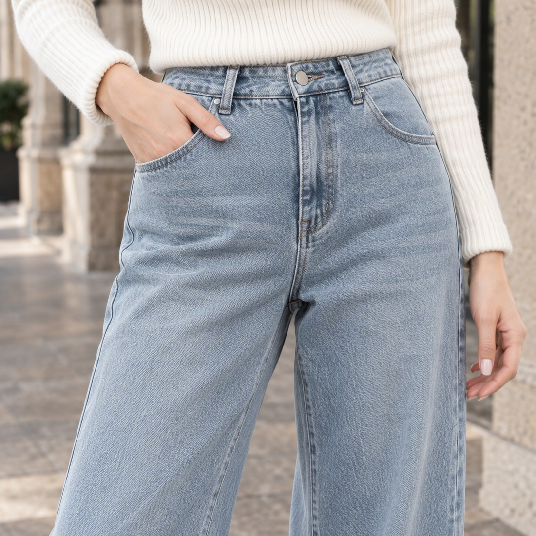 Arletta-Lane Fleece Lined Jeans - Lead Product Detail