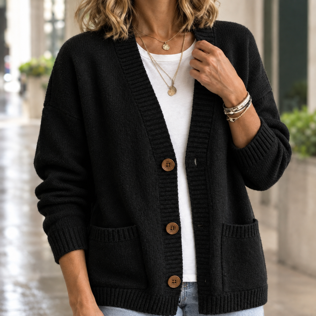 Cassidy V-Neck Cardigan - Lead Product Detail