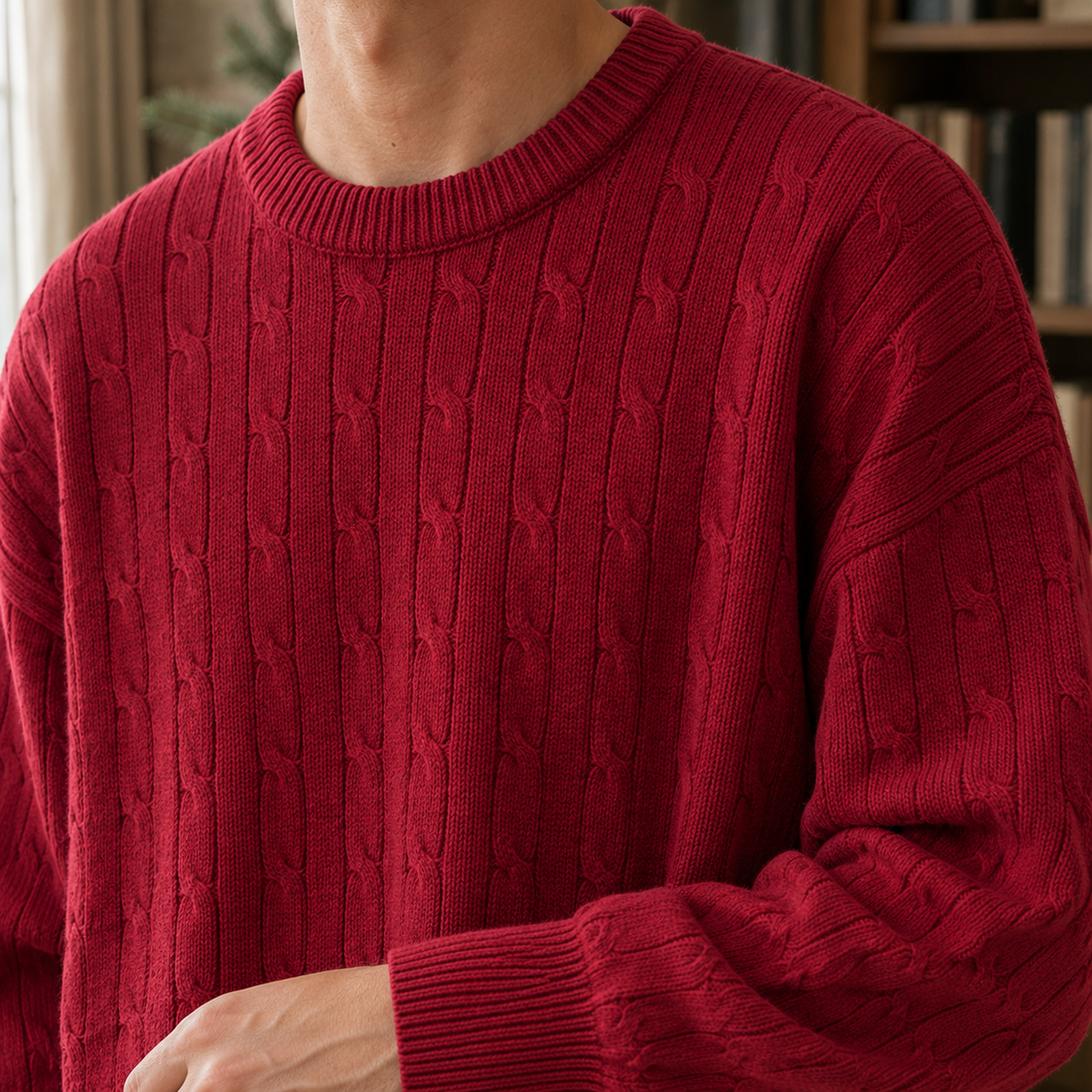 Marco Cable Knit Sweater - Lead Product Detail