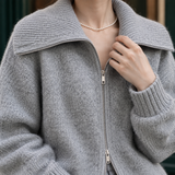 Etta-Rose Zip Collar Sweater - Lead Product Detail