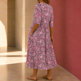 Nadia-Claire Printed Midi Dress - Lead Alternate View