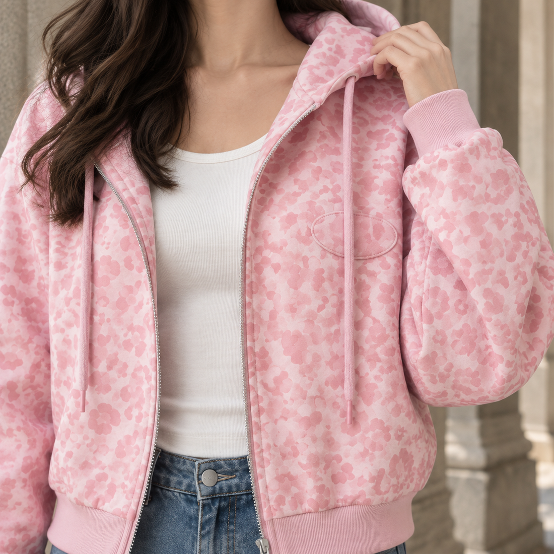 Noemie-Claire Leopard Zip Jacket - Lead Product Detail