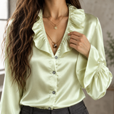 Sabrina Ruffle Neck Blouse - Lead Product Detail