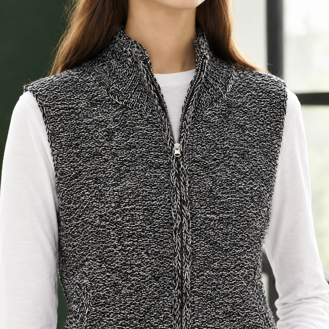 Elettra-Belle High Neck Vest - Lead Product Detail