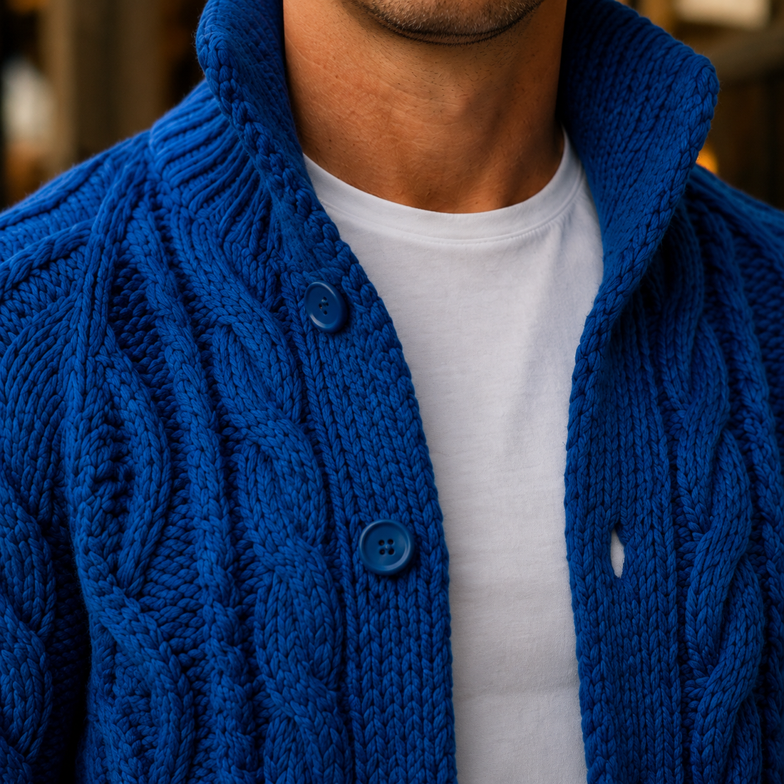 Caius Cable Knit Sweater - Lead Product Detail