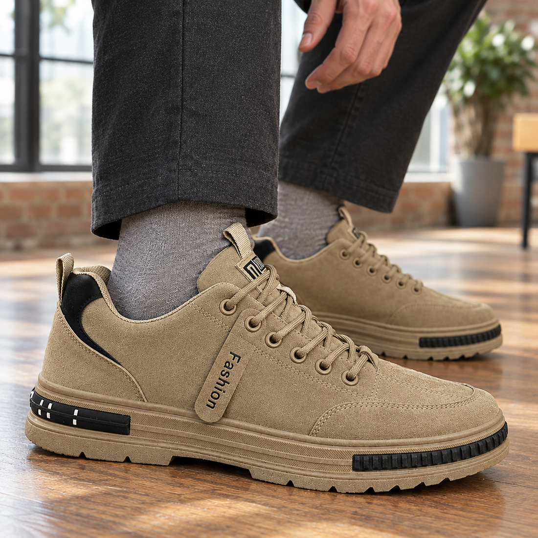 Marinelli-Monza Platform Sneakers - Lead Product Detail
