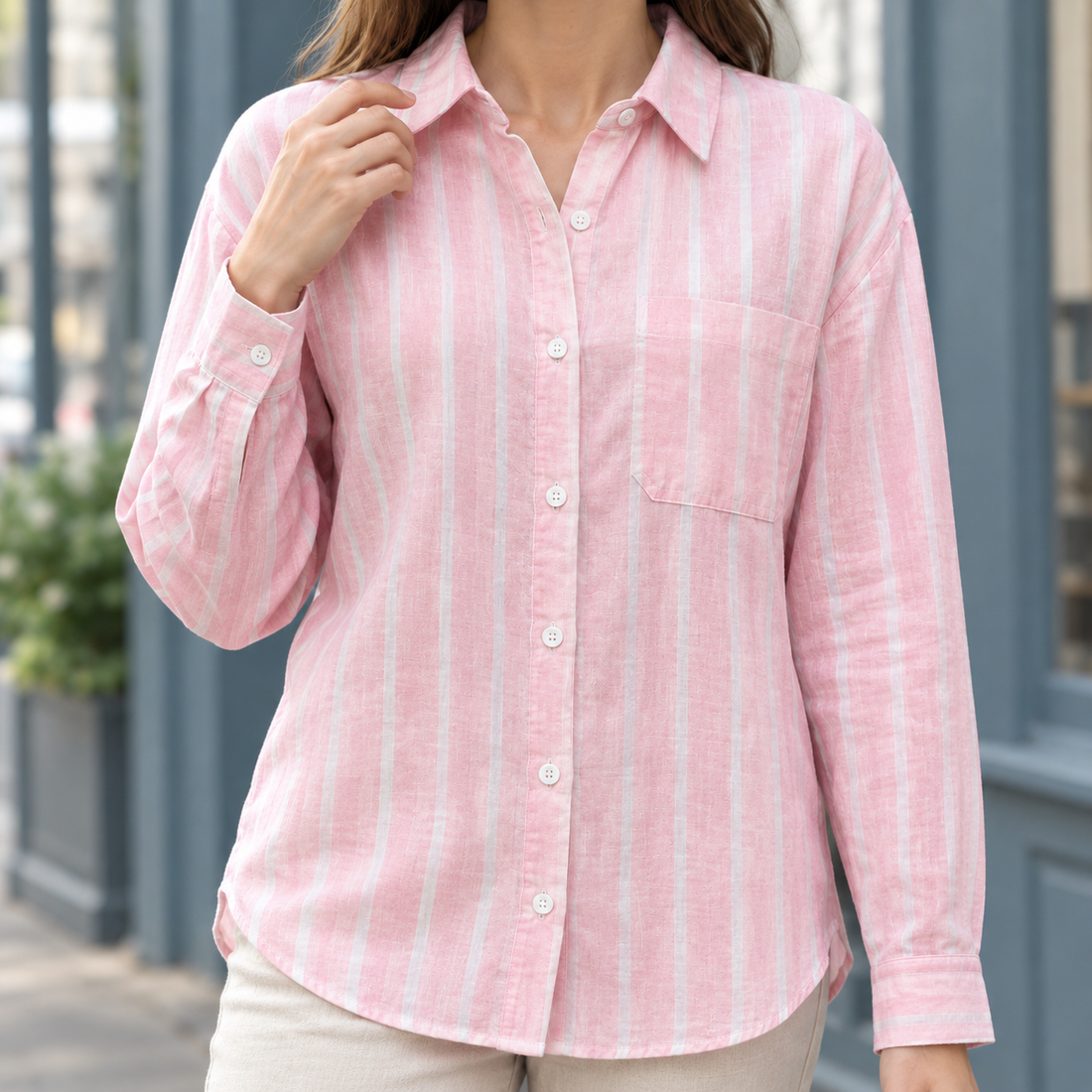 Leocadia Striped Shirt - Lead Product Detail