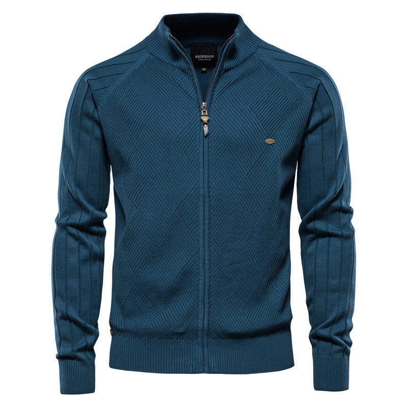 Benedict Zip Cardigan - Blue
