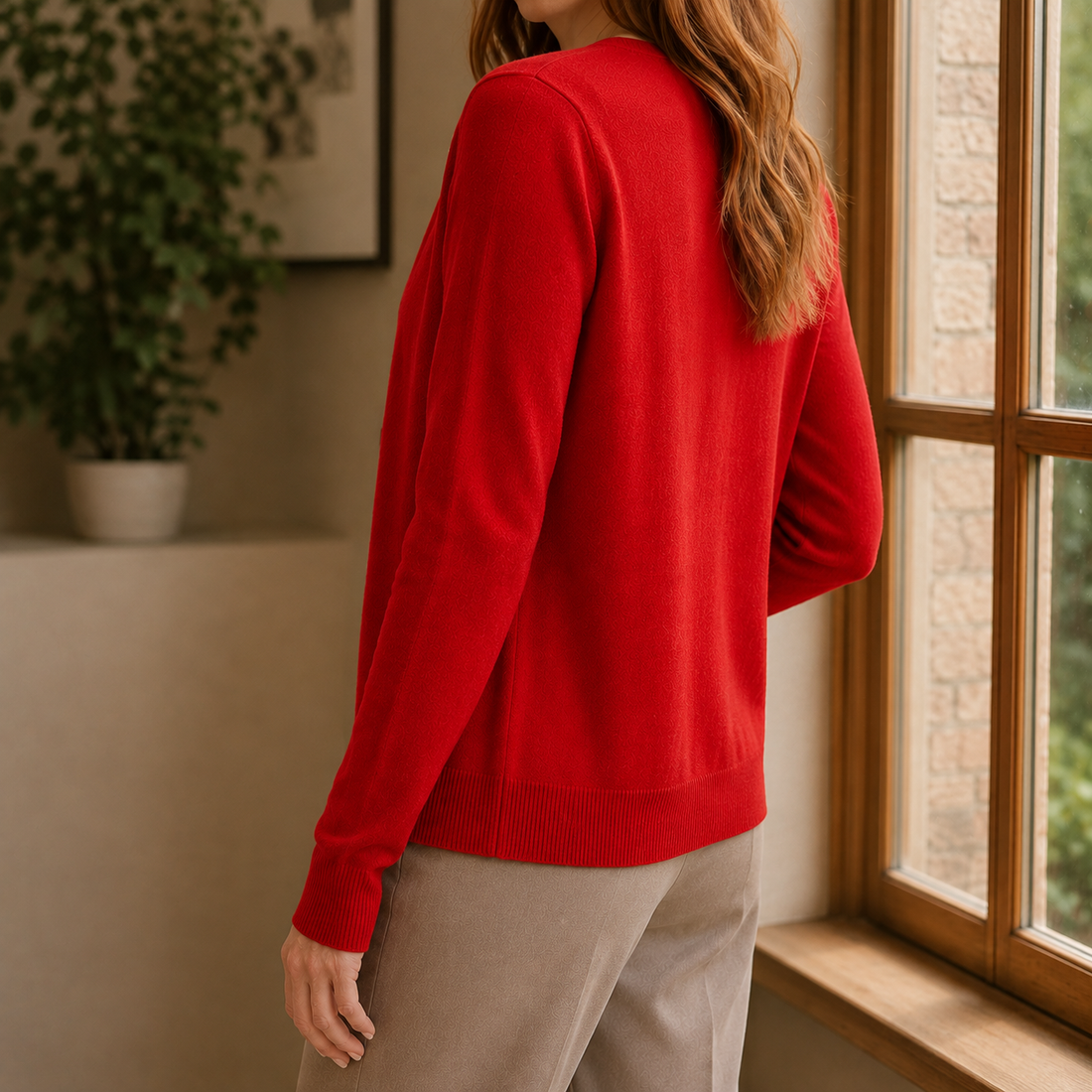 Maxine-June V-Neck Sweater - Lead Alternate View