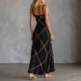 Carmen-Mae Geometric Maxi Dress - Lead Alternate View