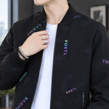 Harlan Printed Bomber Jacket - Lead Product Detail
