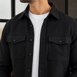 Dario Cotton Overshirt - Lead Product Detail
