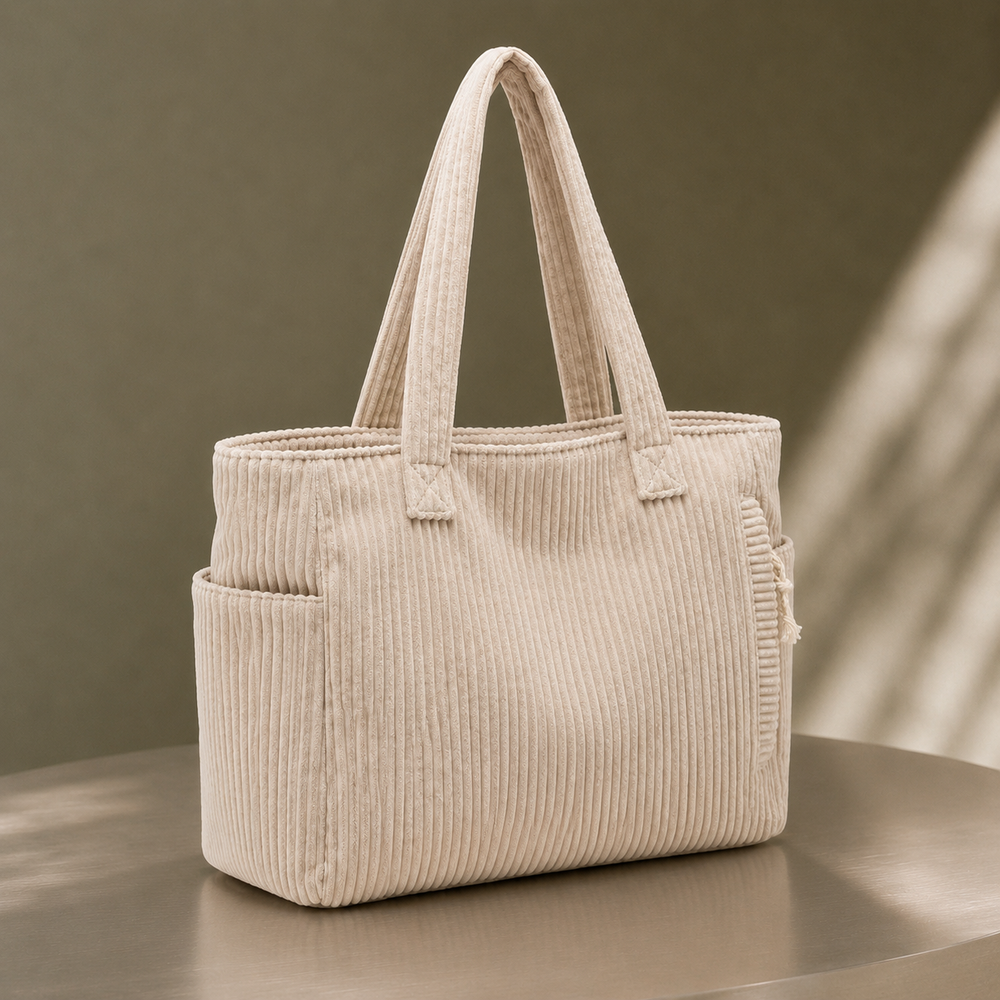 Campana Ribbed Tote - Lead Alternate View