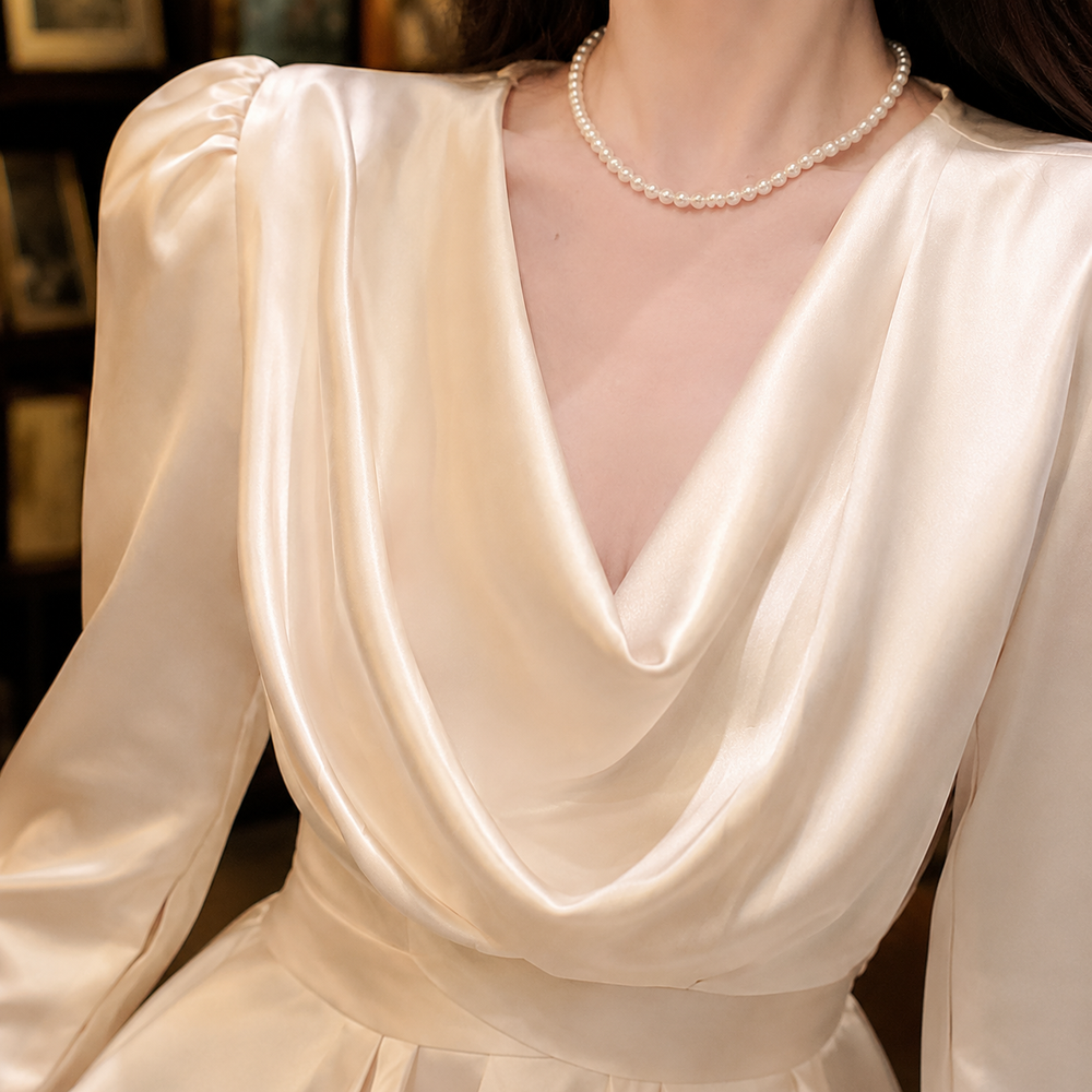 Amandine Draped Blouse - Lead Product Detail