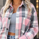 Tessa-Louise Plaid Overshirt - Lead Product Detail