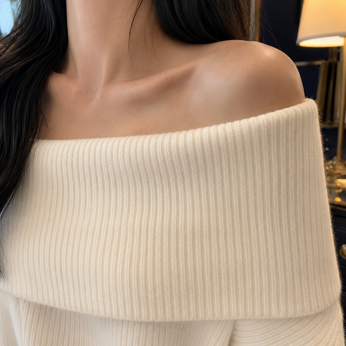 Aubrey Off-Shoulder Sweater - Lead Product Detail