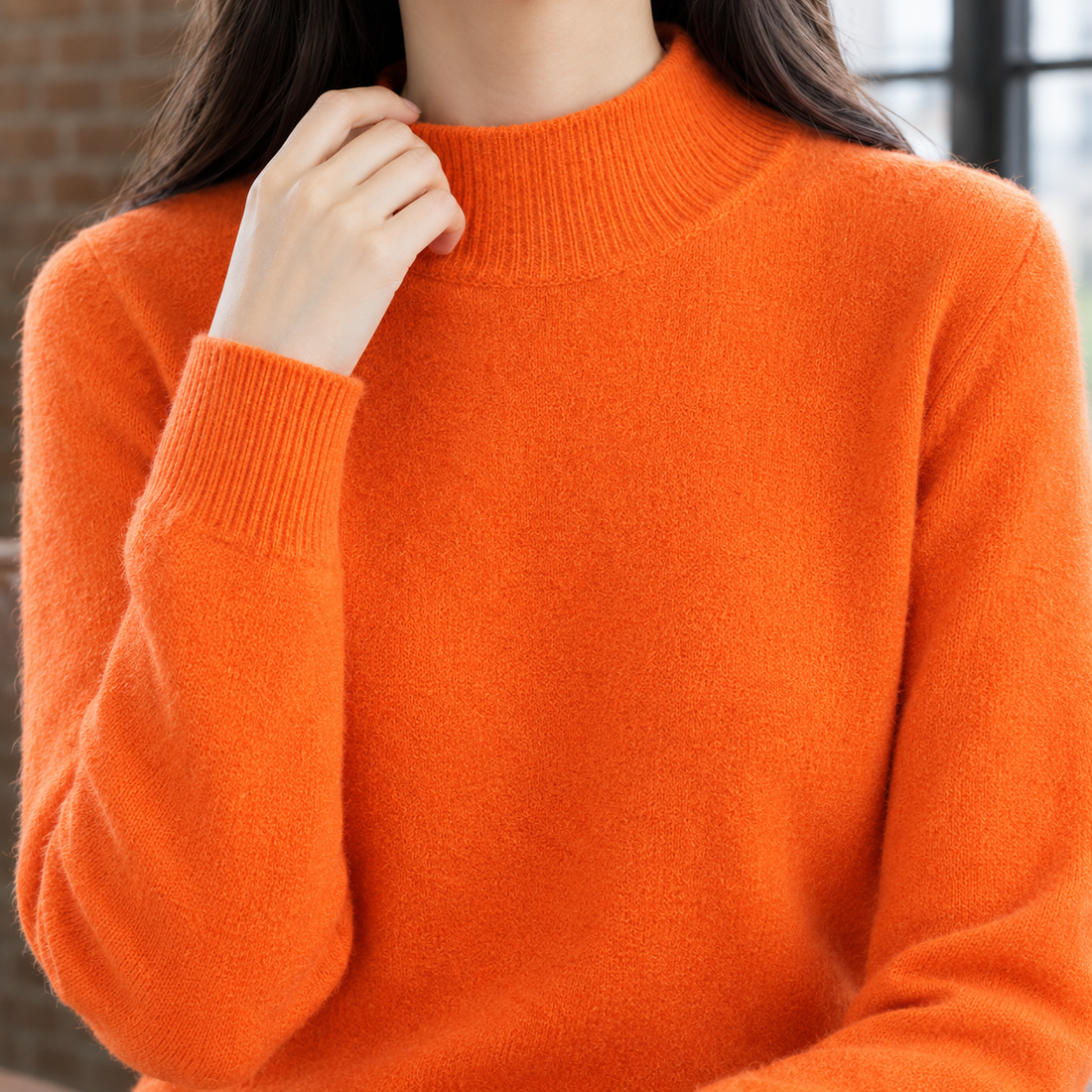 Jocasta Mock Neck Sweater - Lead Product Detail