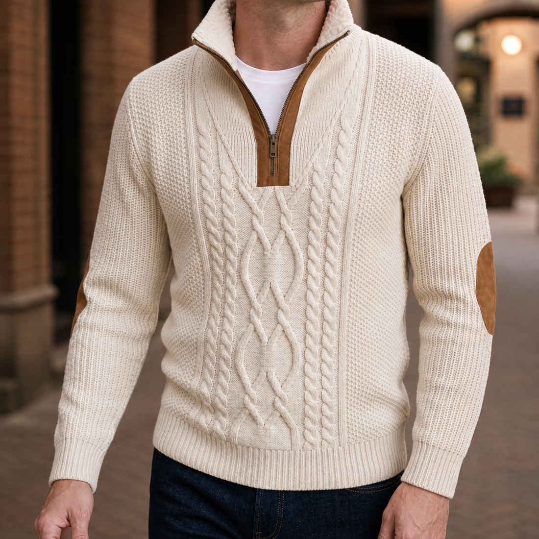 Wyatt Cable Knit Sweater - Lead Product Detail