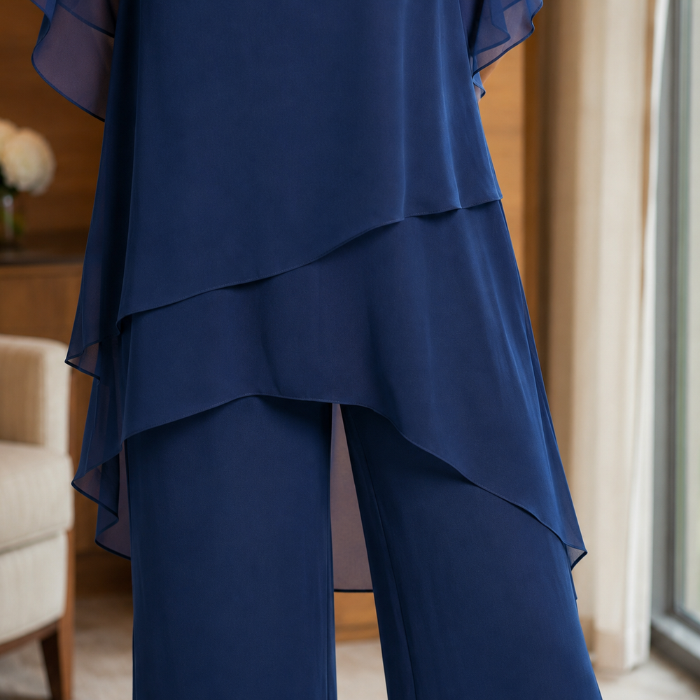Aimee-Jane Asymmetric Pants Set - Lead Product Detail