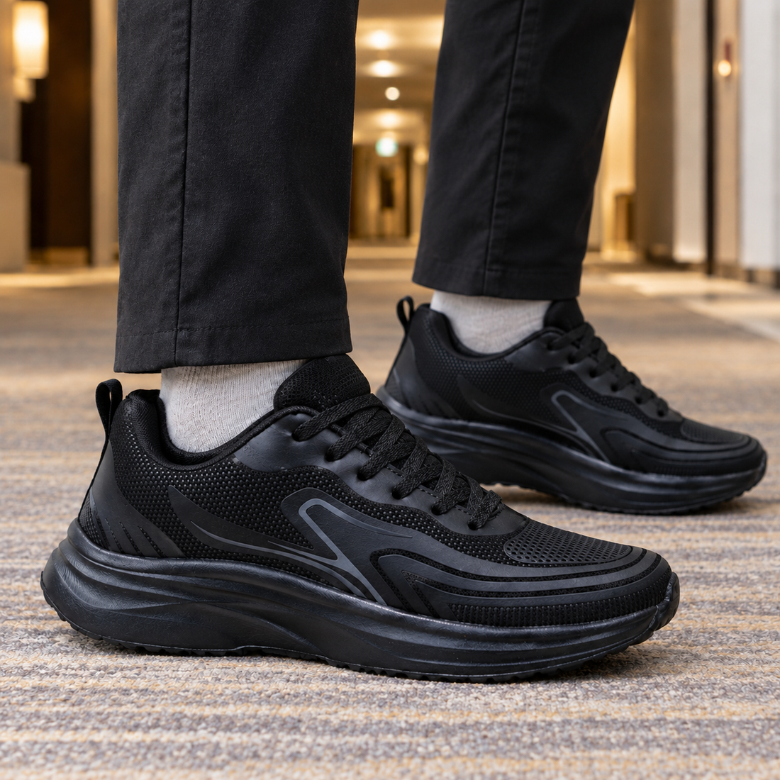 Manfredi-Capri Leather Sneakers - Lead Product Detail