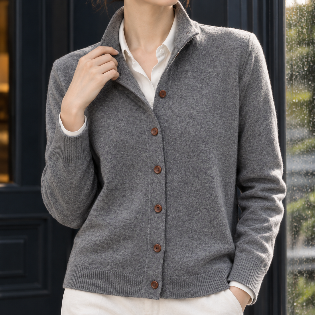 Eva-Rose Collared Cardigan - Lead Product Detail