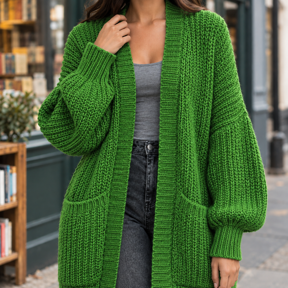 Agnes-Faye Chunky Cardigan - Lead Product Detail