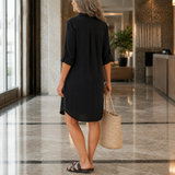 Gabriella Buttoned Shirt Dress - Lead Alternate View