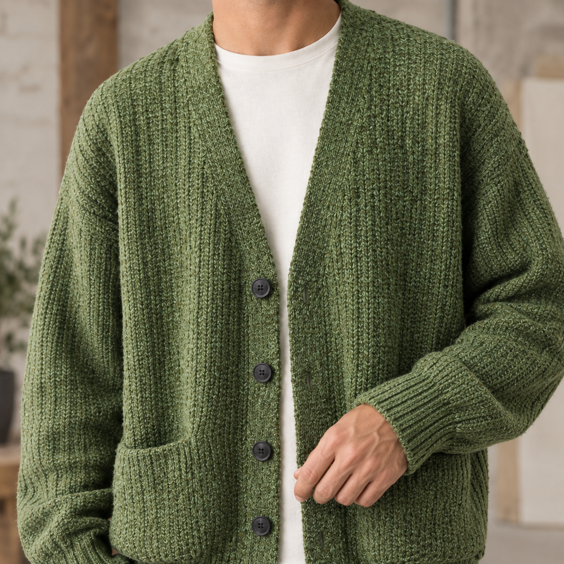 Wyatt Ribbed Cardigan - Lead Product Detail