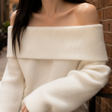 Tiphaine Off-Shoulder Sweater - Lead Product Detail
