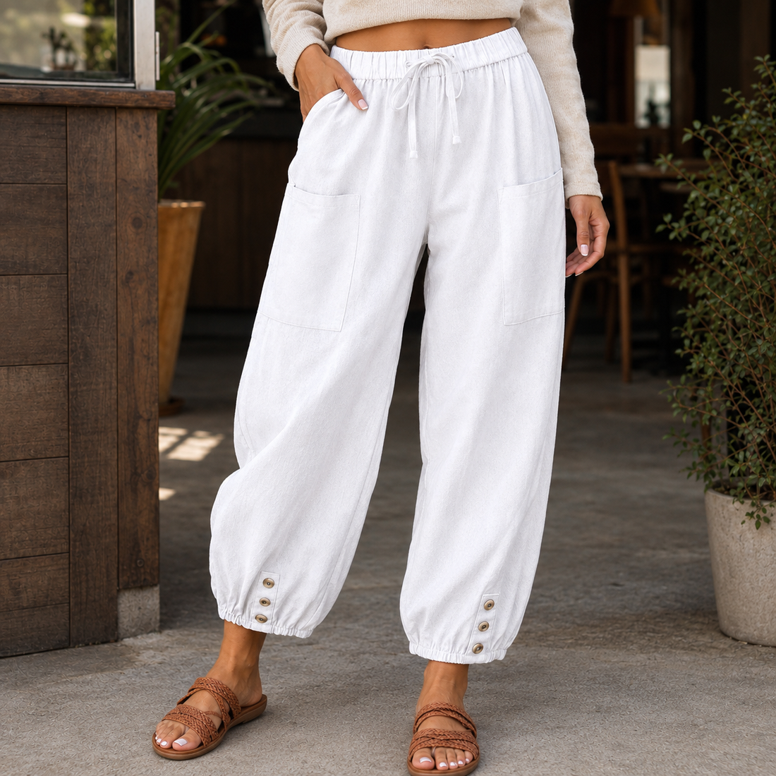 Mercedes-Rose Relaxed Pants - Lead Product Detail