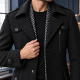 Gaspard Tailored Wool Coat - Lead Product Detail