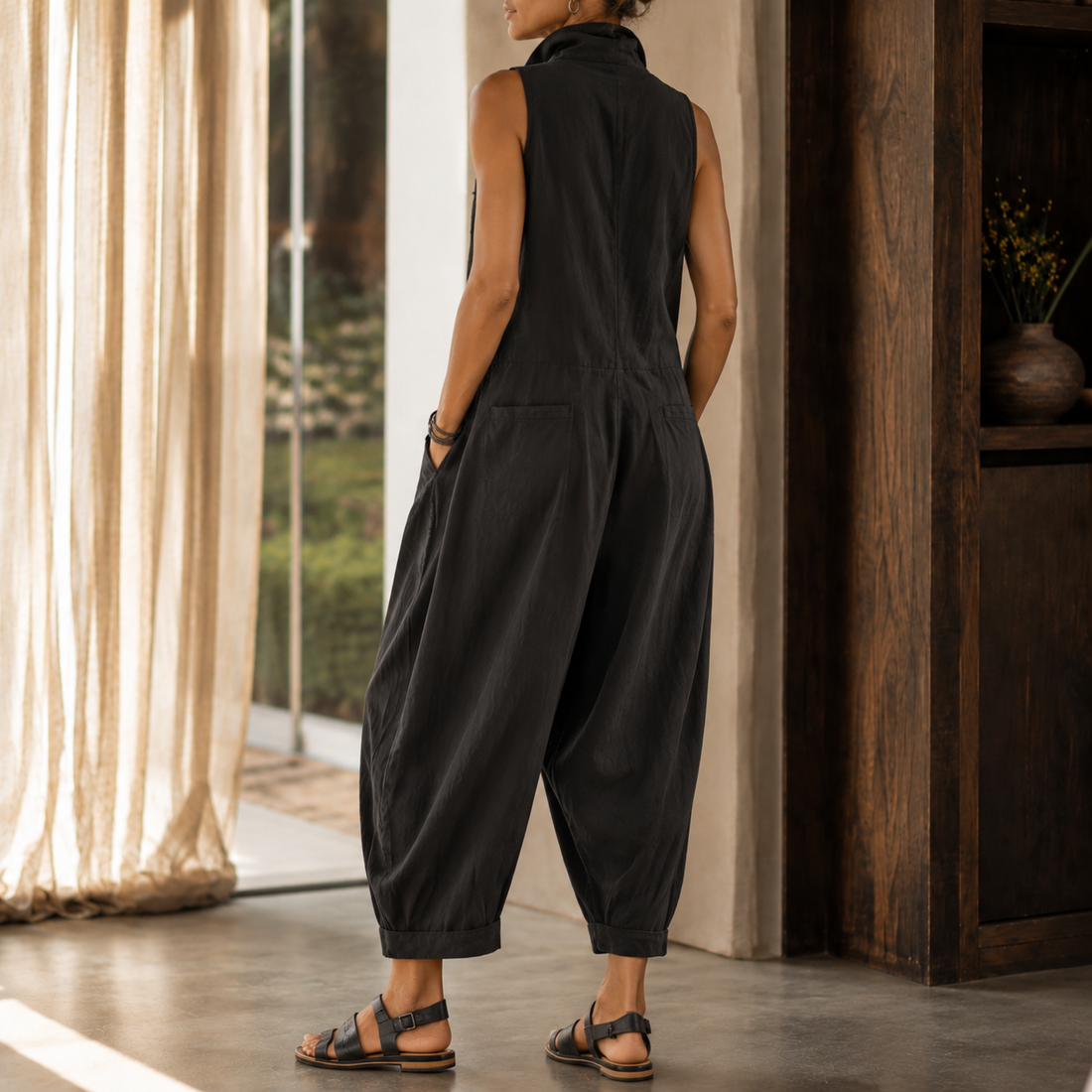 Colette-Rose Wide Leg Jumpsuit - Lead Alternate View