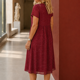 Annabel Dotted Midi Dress - Lead Alternate View