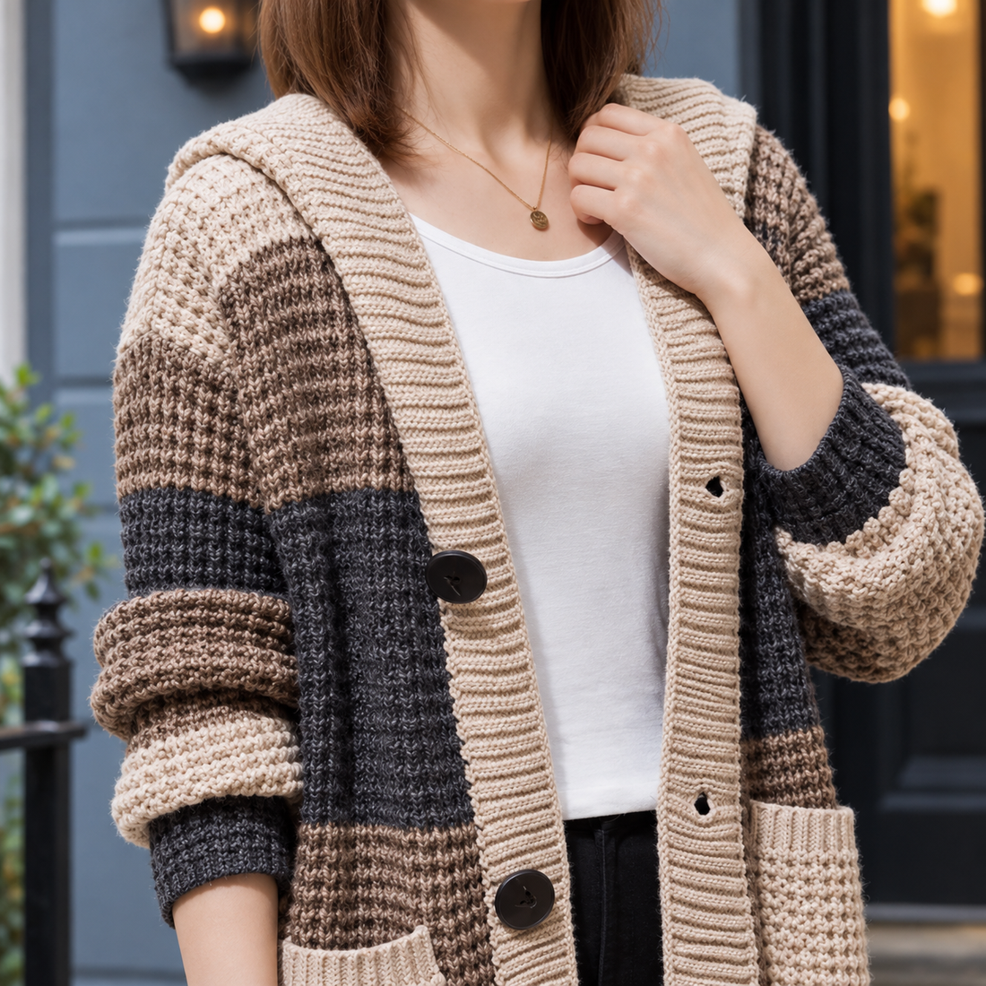 Elowen-Jane Hooded Cardigan - Lead Product Detail
