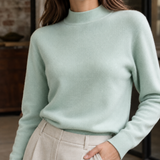 Valeria-Pearl Mock Neck Sweater - Lead Product Detail