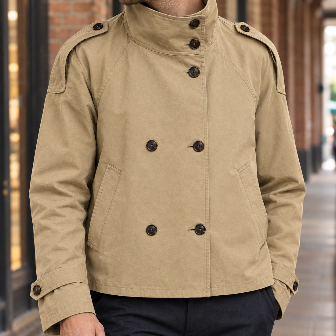 Rodolphe Double Breasted Jacket - Lead Product Detail