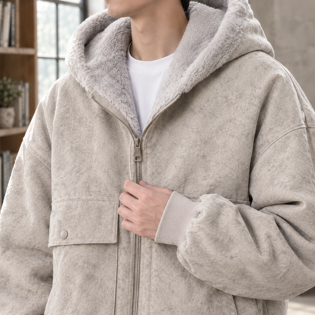 Marco Sherpa Jacket - Lead Product Detail