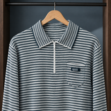 Oriane-Hope Striped Polo Sweater - Lead Product Detail