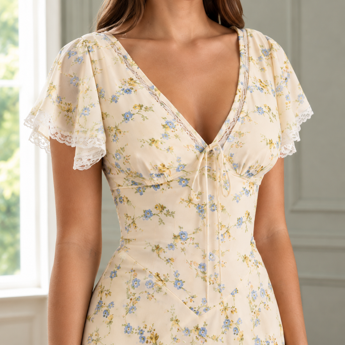 Hallie-Eve Flutter Maxi Dress - Lead Product Detail