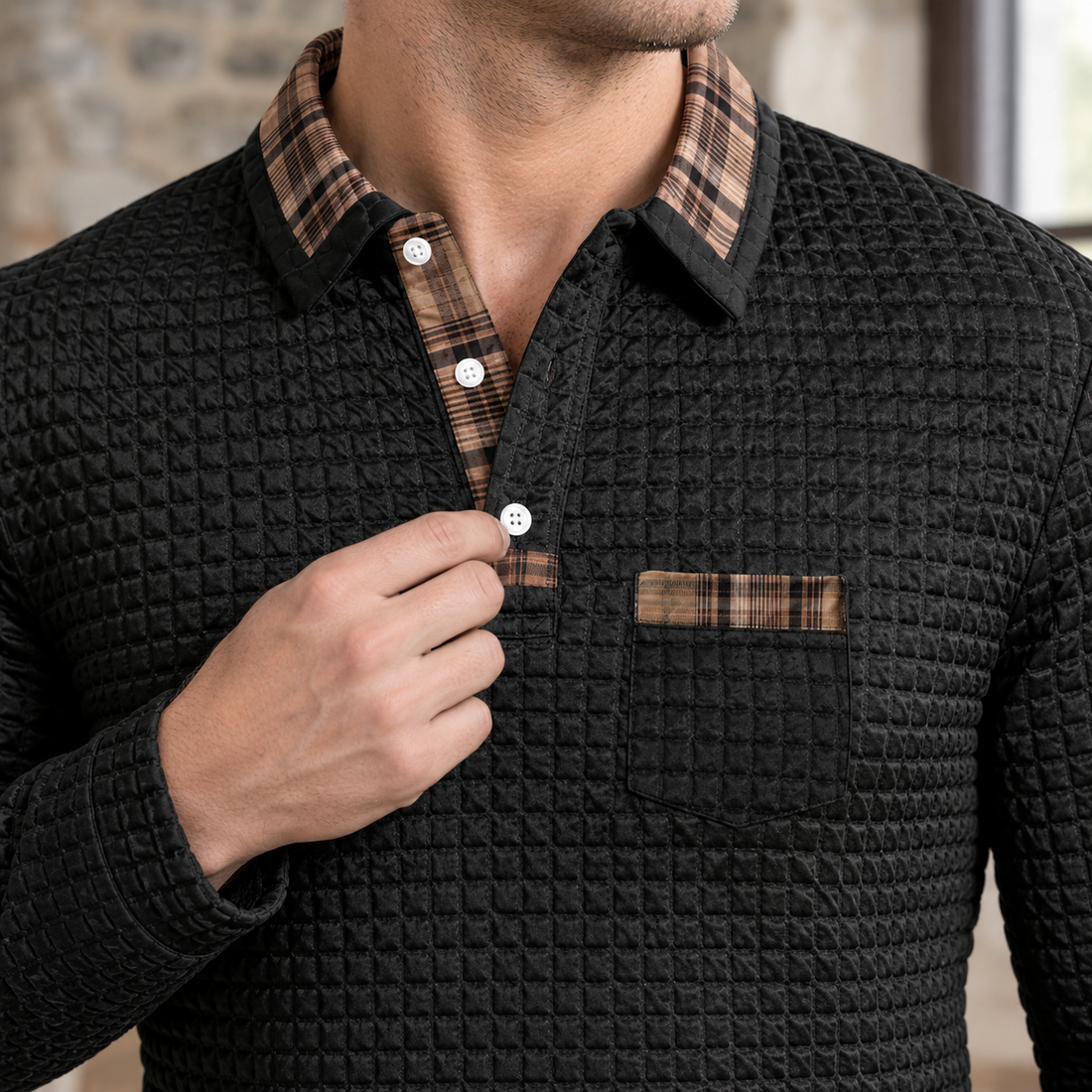 Dorian Textured Polo - Lead Product Detail