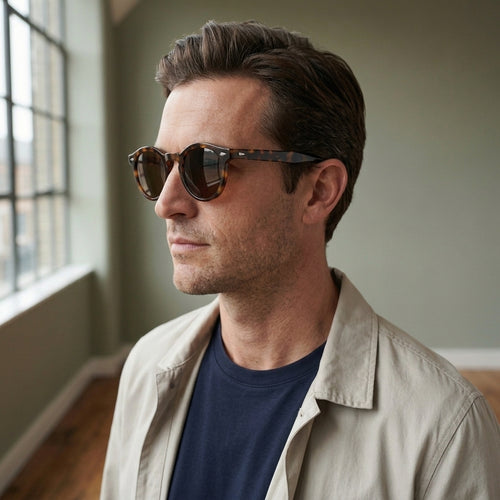 Austin Round Sunglasses - Lead Alternate View