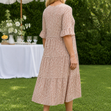 Hazel Tiered Midi Dress - Lead Alternate View