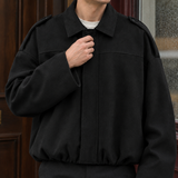 Marco Suede Bomber Jacket - Lead Product Detail