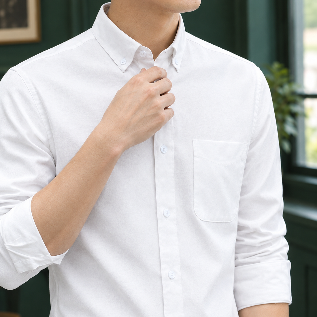 Egon Slim Fit Shirt - Lead Product Detail