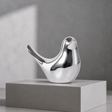 Dorian Sculptural Bird Ornament - Silver