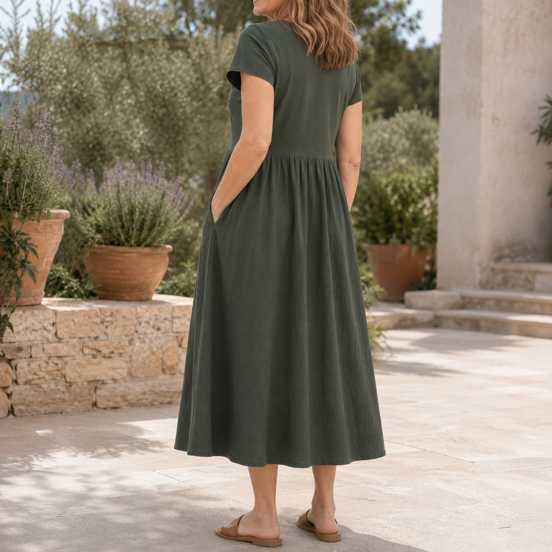 Ilaria Relaxed Midi Dress - Lead Alternate View
