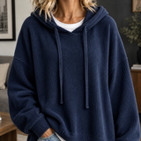 Tara Ribbed Hoodie - Lead Product Detail