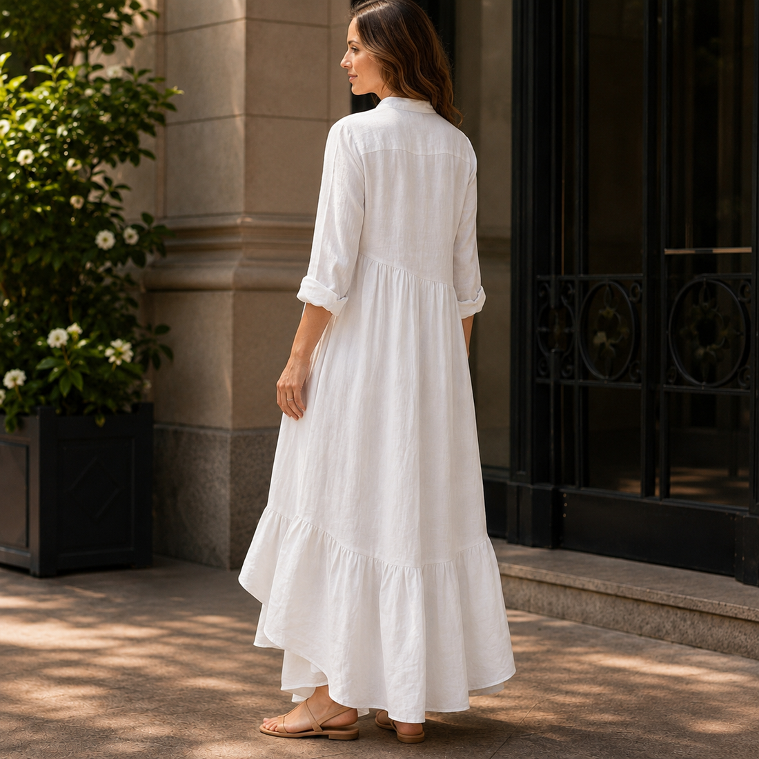 Anais Ruffle Maxi Dress - Lead Alternate View
