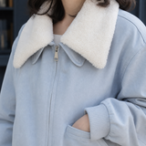 Heloise-Eve Sherpa Collar Jacket - Lead Product Detail